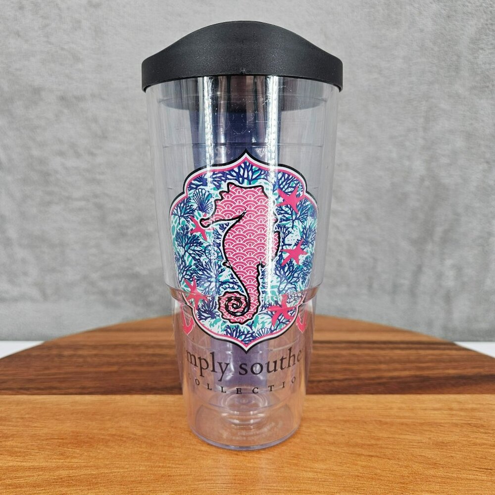 Tervis Simply Southern Colorful Seahorse Tumbler 24oz Insulated Tropics Nautical